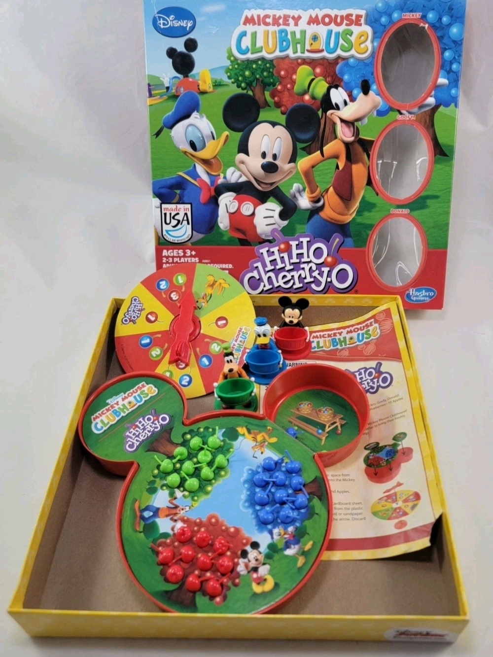 Disney Mickey Mouse Clubhouse Hi Ho Cherry-O Hasbro COMPLETE Board Game Figures